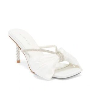 Azalea Wang Tatum-White Bow Stiletto Sandal